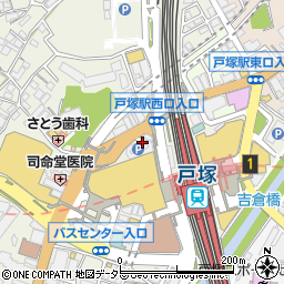 神奈川県横浜市戸塚区戸塚町16-1周辺の地図
