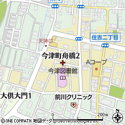 滋賀県高島市今津町舟橋周辺の地図