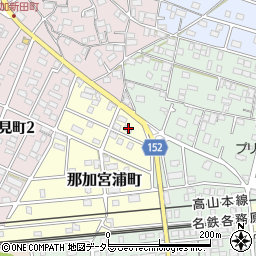 岐阜県各務原市那加宮浦町21周辺の地図
