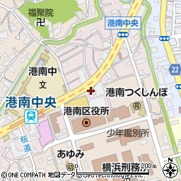 ローソン横浜港南中央通店周辺の地図
