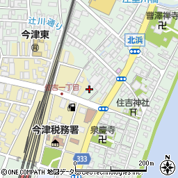 滋賀県高島市今津町今津周辺の地図