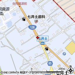 七井土周辺の地図