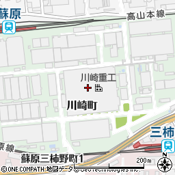 川崎重工業株式会社　岐阜工場工作部周辺の地図