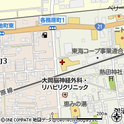 岐阜トヨタ自動車株式会社　各務原店ＰｉＰｉｔ周辺の地図