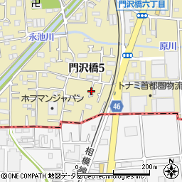 神奈川県海老名市門沢橋5丁目11周辺の地図