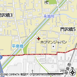 神奈川県海老名市門沢橋5丁目16周辺の地図