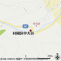 兵庫県美方郡香美町村岡区中大谷53周辺の地図