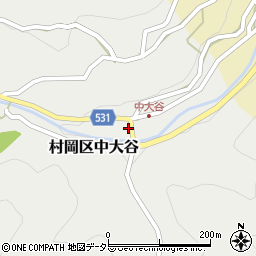 兵庫県美方郡香美町村岡区中大谷52周辺の地図