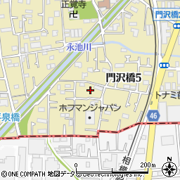 神奈川県海老名市門沢橋5丁目14周辺の地図