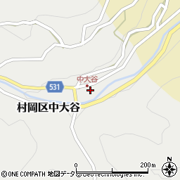 兵庫県美方郡香美町村岡区中大谷40周辺の地図