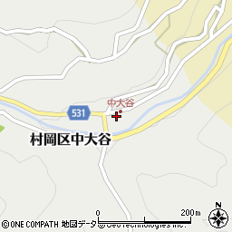兵庫県美方郡香美町村岡区中大谷45-1周辺の地図
