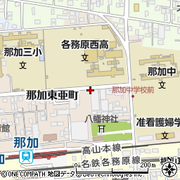 岐阜県各務原市那加東亜町周辺の地図