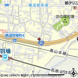 岐阜県各務原市鵜沼羽場町4丁目153周辺の地図