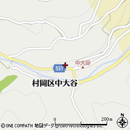 兵庫県美方郡香美町村岡区中大谷117-1周辺の地図