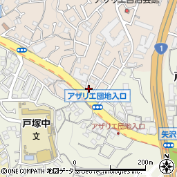 ナビパーク戸塚矢部町第２駐車場周辺の地図