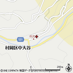 兵庫県美方郡香美町村岡区中大谷33-1周辺の地図