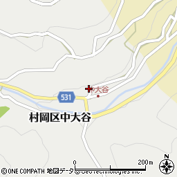兵庫県美方郡香美町村岡区中大谷123周辺の地図
