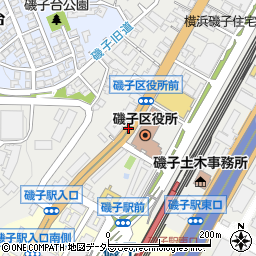 磯子区総合庁舎前周辺の地図