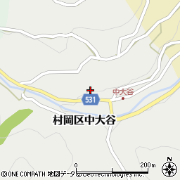兵庫県美方郡香美町村岡区中大谷114周辺の地図