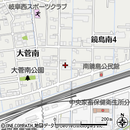 岐阜県岐阜市大菅南2周辺の地図