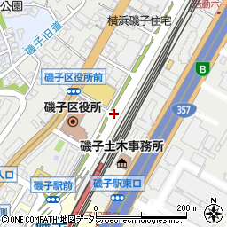 磯子区総合庁舎周辺の地図