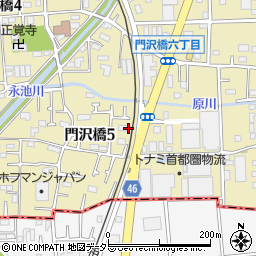 神奈川県海老名市門沢橋5丁目10周辺の地図