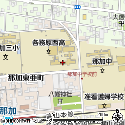 岐阜県立各務原西高等学校周辺の地図