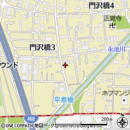 神奈川県海老名市門沢橋4丁目18-34周辺の地図