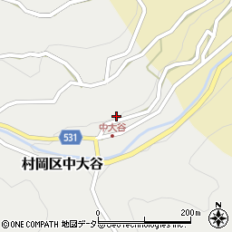 兵庫県美方郡香美町村岡区中大谷181周辺の地図