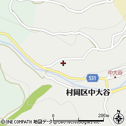 兵庫県美方郡香美町村岡区中大谷92周辺の地図