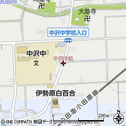 中沢中前周辺の地図