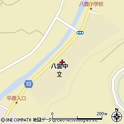 松江市立八雲中学校　体育館周辺の地図