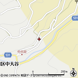 兵庫県美方郡香美町村岡区中大谷5周辺の地図