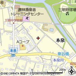 鳥取県東伯郡三朝町本泉周辺の地図