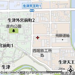 岐阜スタジオ看板周辺の地図