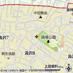 戸塚区役所踊場公園　こどもログハウス周辺の地図