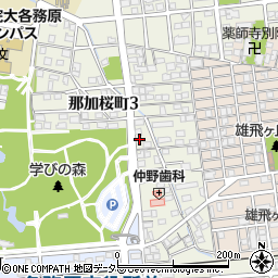 岐阜県各務原市那加桜町3丁目212-2周辺の地図