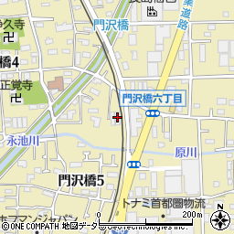 神奈川県海老名市門沢橋5丁目2周辺の地図