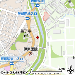 セブンイレブン横浜戸塚矢部店周辺の地図