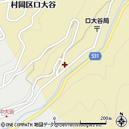 兵庫県美方郡香美町村岡区口大谷710-1周辺の地図