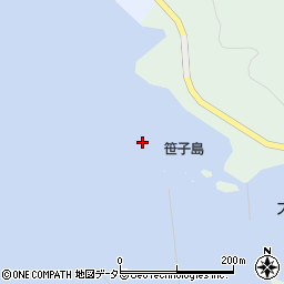 笹子島周辺の地図