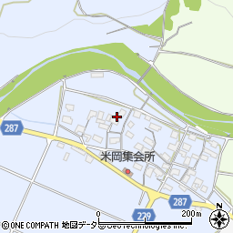 鳥取県八頭郡八頭町米岡周辺の地図