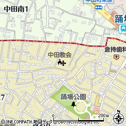 日本キリスト教団横浜中田教会周辺の地図