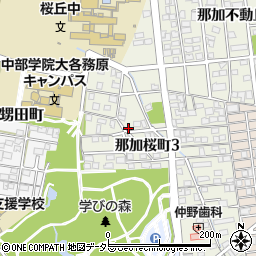 岐阜県各務原市那加桜町3丁目周辺の地図