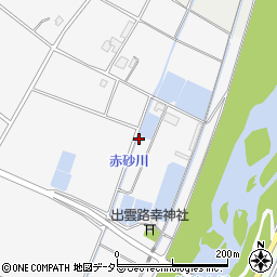 島根県安来市西松井町周辺の地図