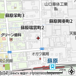 岐阜県各務原市蘇原瑞雲町2丁目12周辺の地図