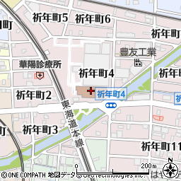 岐阜市上下水道事業部本庁舎・中部プラント周辺の地図