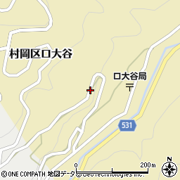 兵庫県美方郡香美町村岡区口大谷周辺の地図