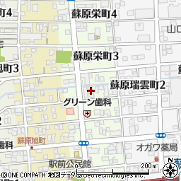 岐阜県各務原市蘇原栄町周辺の地図