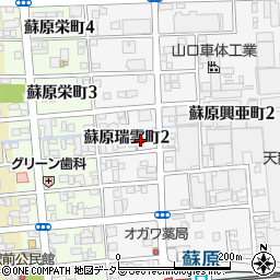 岐阜県各務原市蘇原瑞雲町周辺の地図